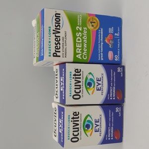 Bausch & Lomb eye bundle lot Ocuvite preservision Areds 2 2023 liquidation